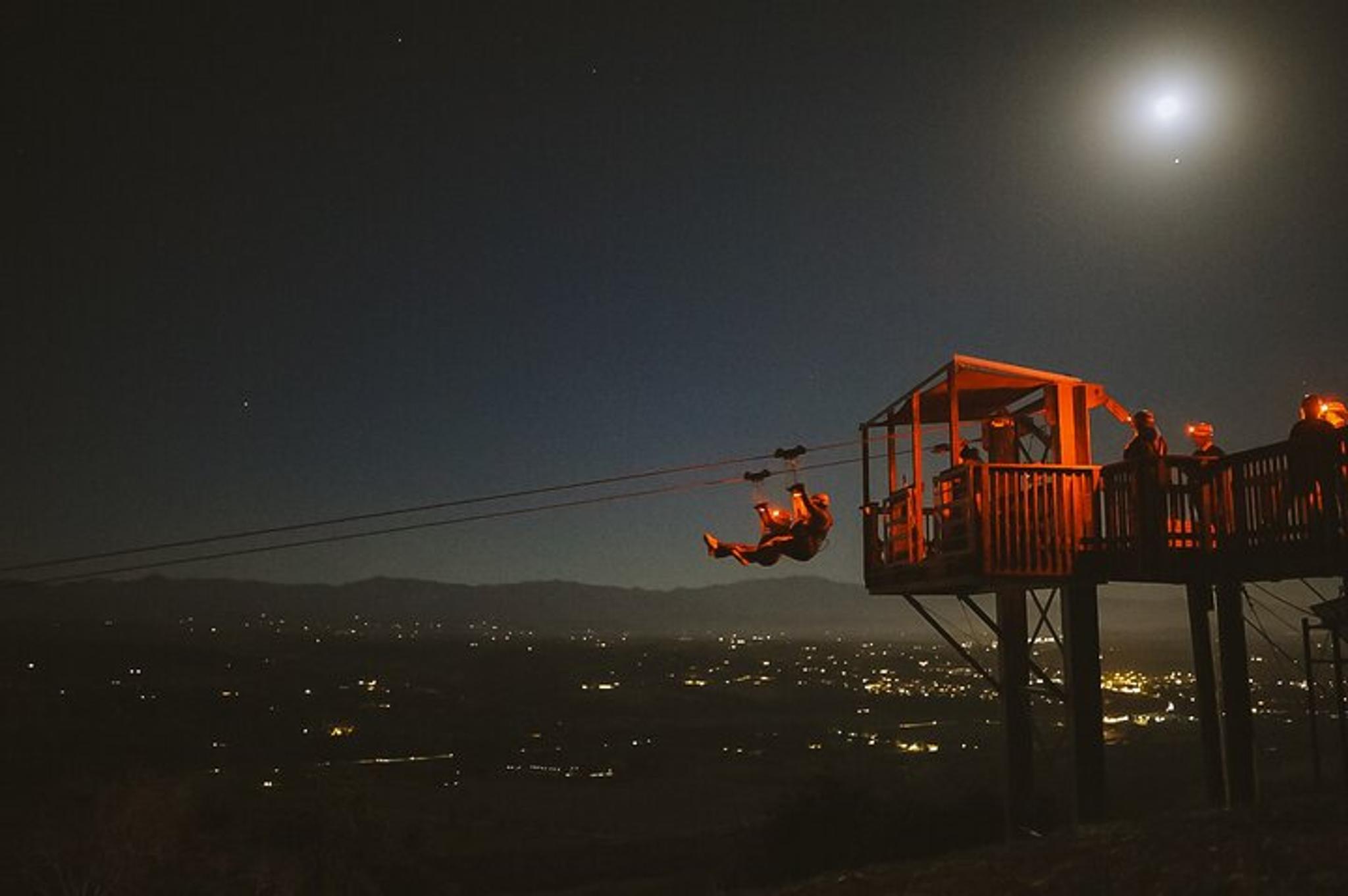 Santa Barbara Zipline Tour at Night