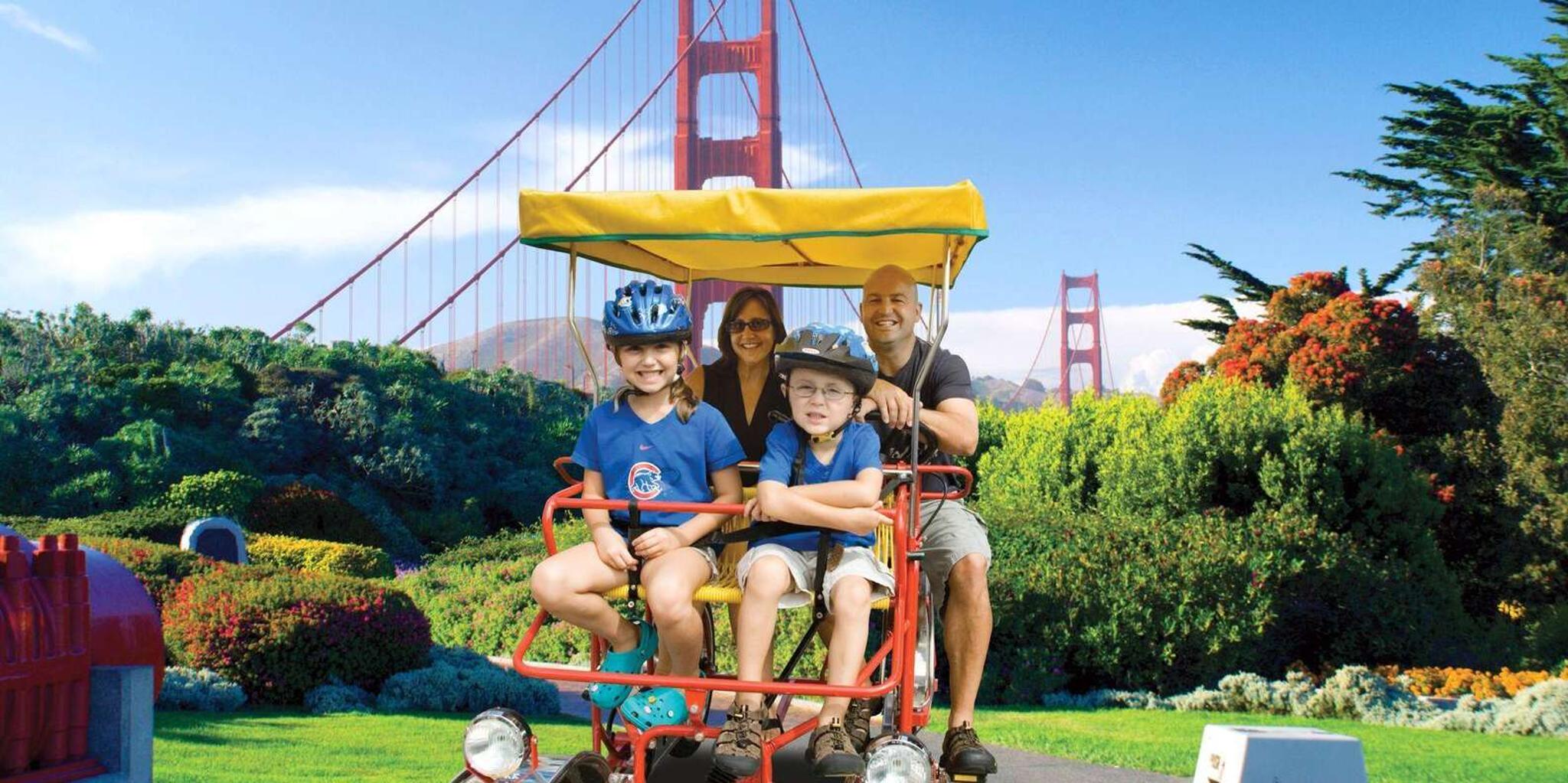 San Francisco Marina Waterfront Surrey Bike Rental