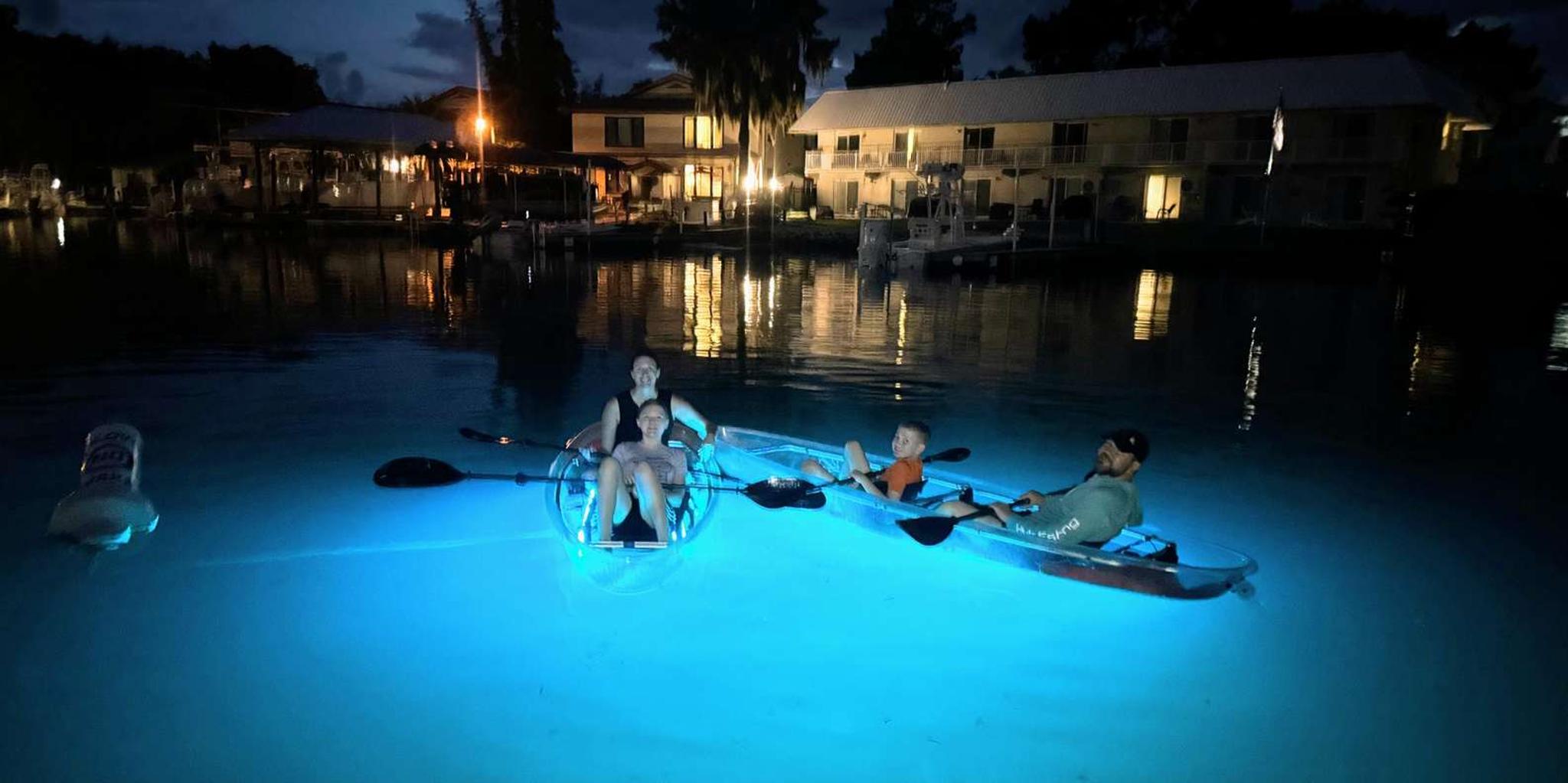 Crystal River Clear Kayak Sunset and Night Glow Tour