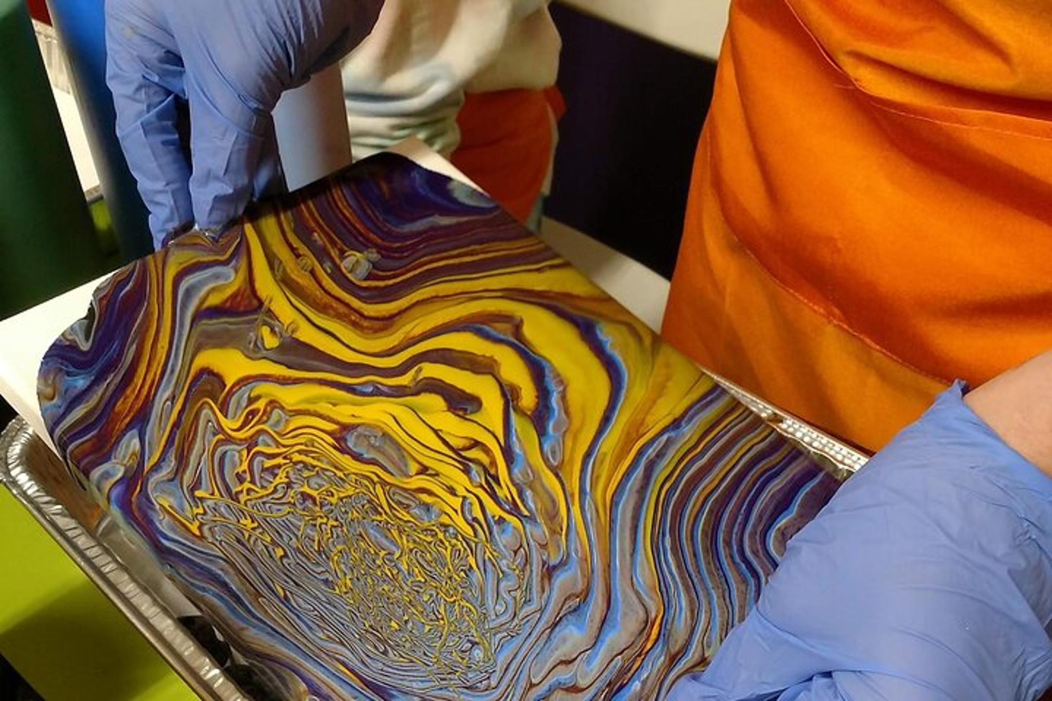 Estes Park Acrylic Pour Painting Class - Image 5