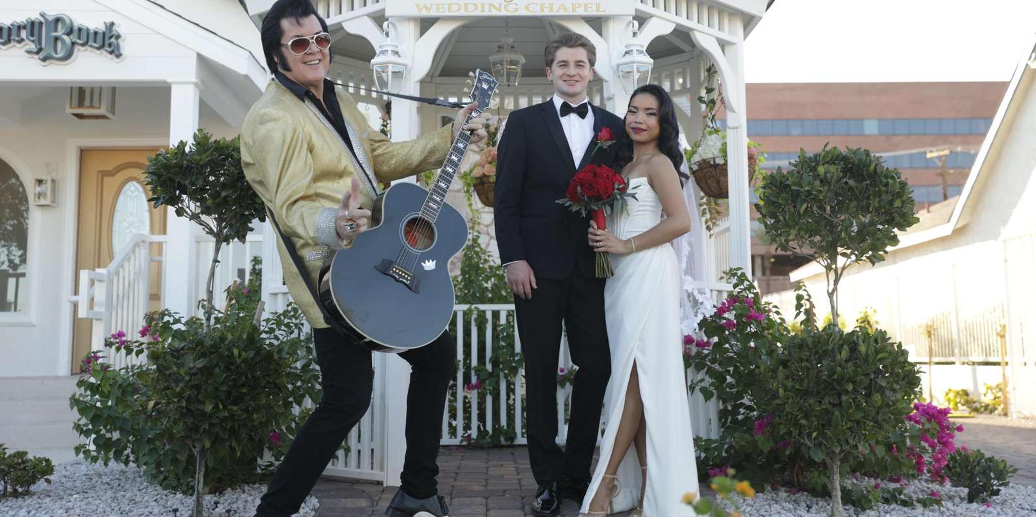 Las Vegas Elvis Wedding at Storybook Chapel 1.5 hr