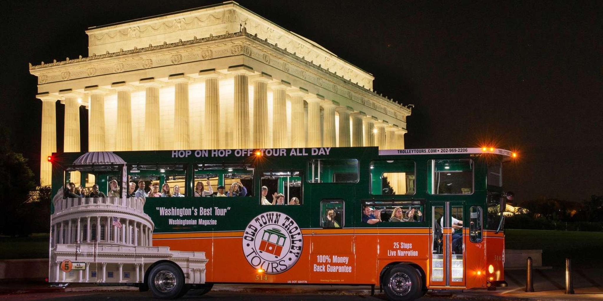 Washington DC Monuments Nighttime Trolley Tour - Image 1