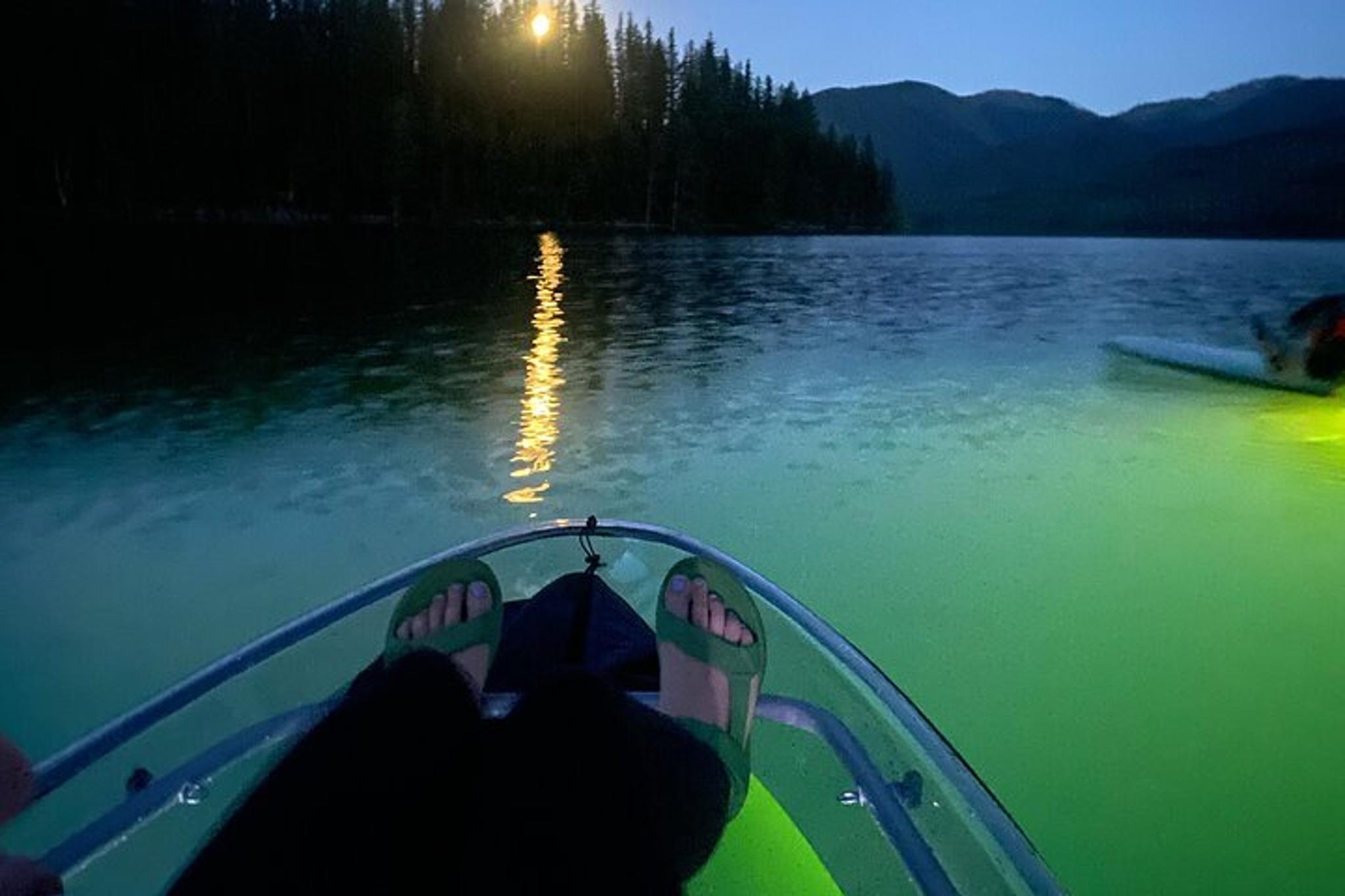Glacier Park LED Clear Kayak Rentals at Sunset - Image 2