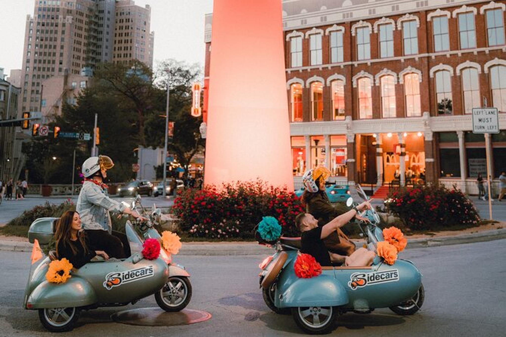 San Antonio Vespa Sidecar Tour with Tacos 1.5 hr - Image 3