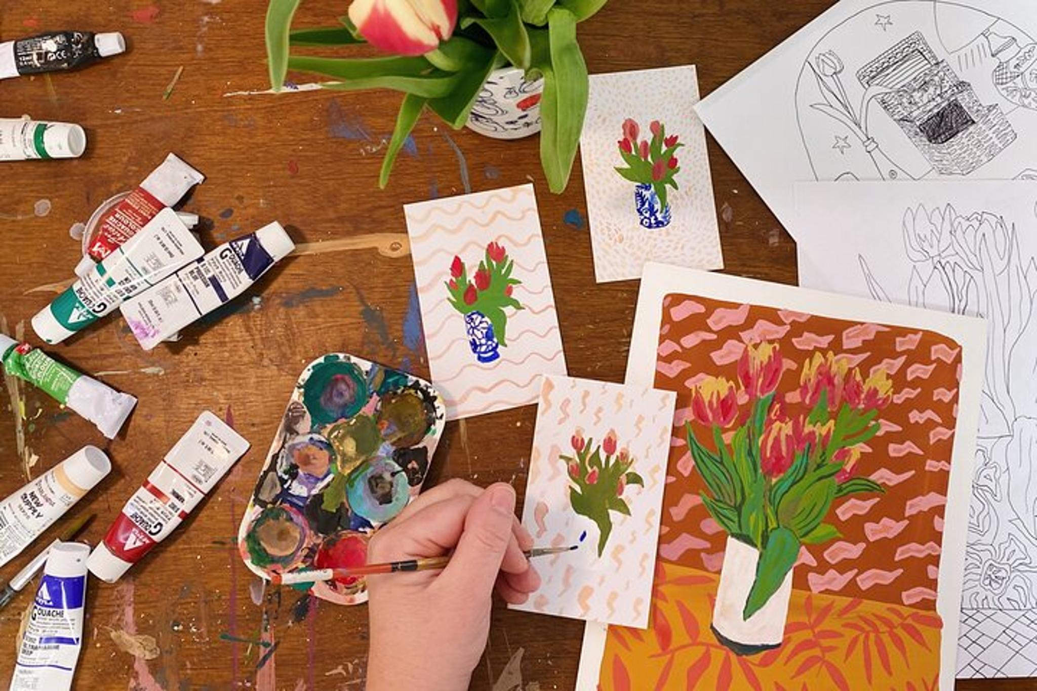 Savannah Gouache Painting Experience 90 min - Image 2