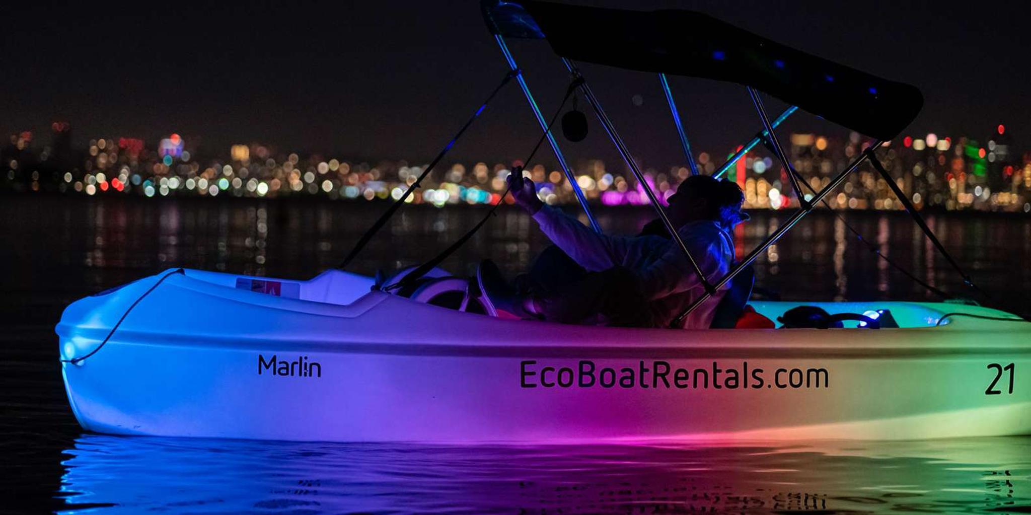 San Diego Night Glow Pedal Boat Tour