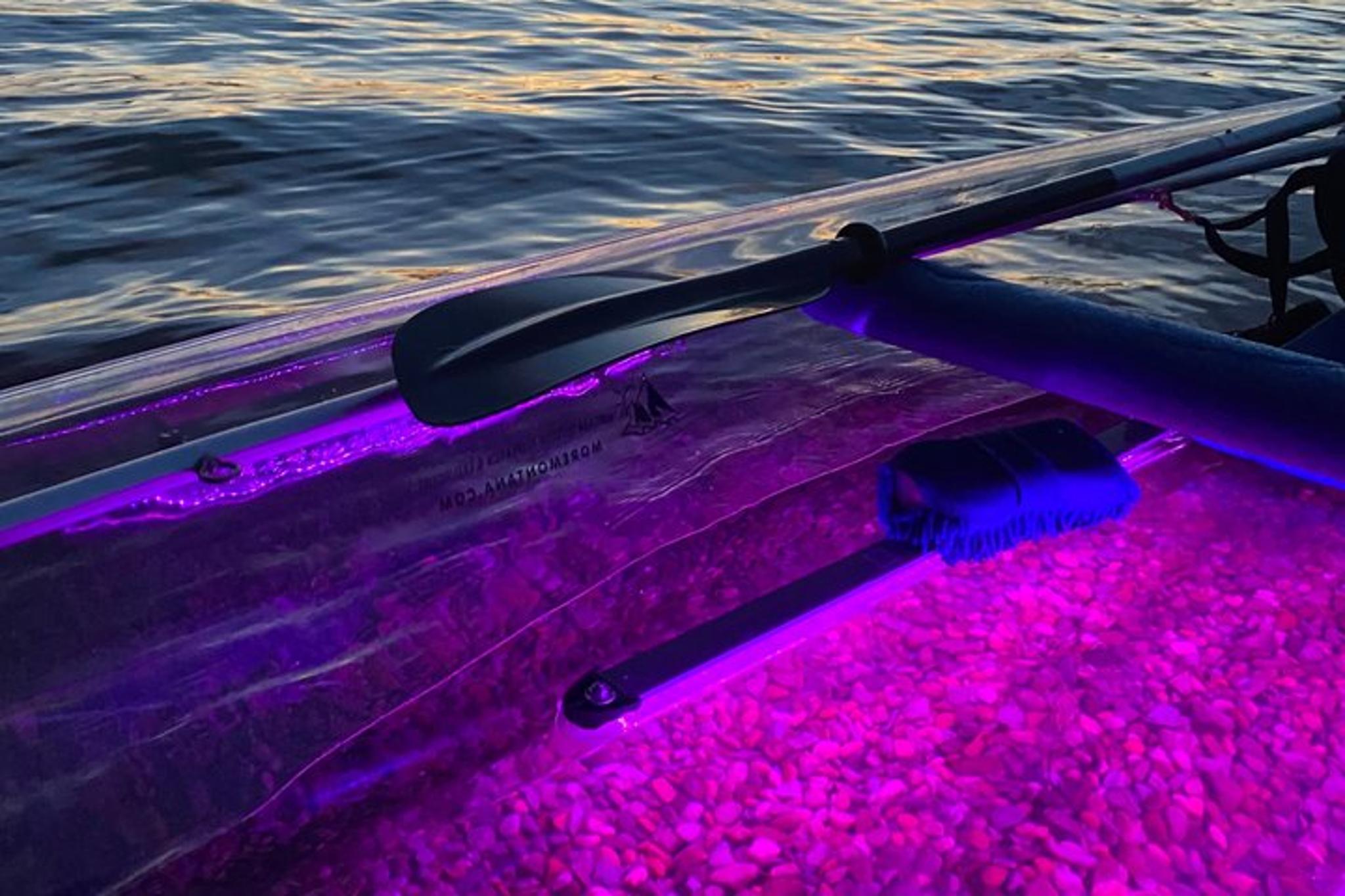 Glacier Park LED Clear Kayak Rentals at Sunset - Image 6