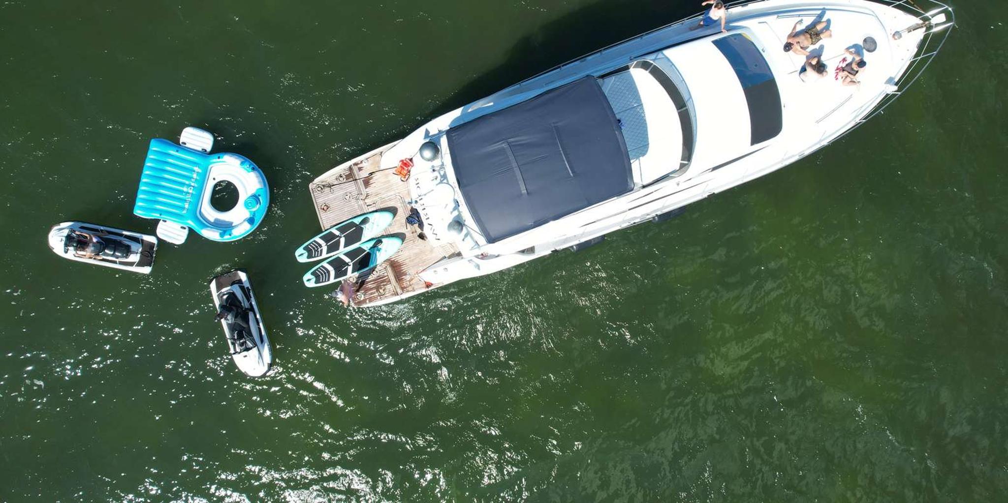 Miami Yacht Rental with Jetski and Paddleboards