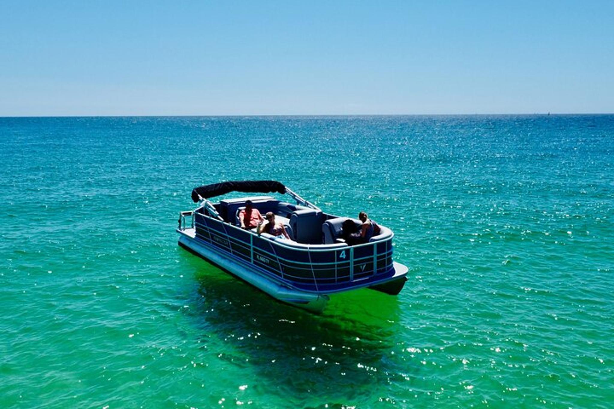 Panama City Beach Pontoon Boat Rental to Shell Island