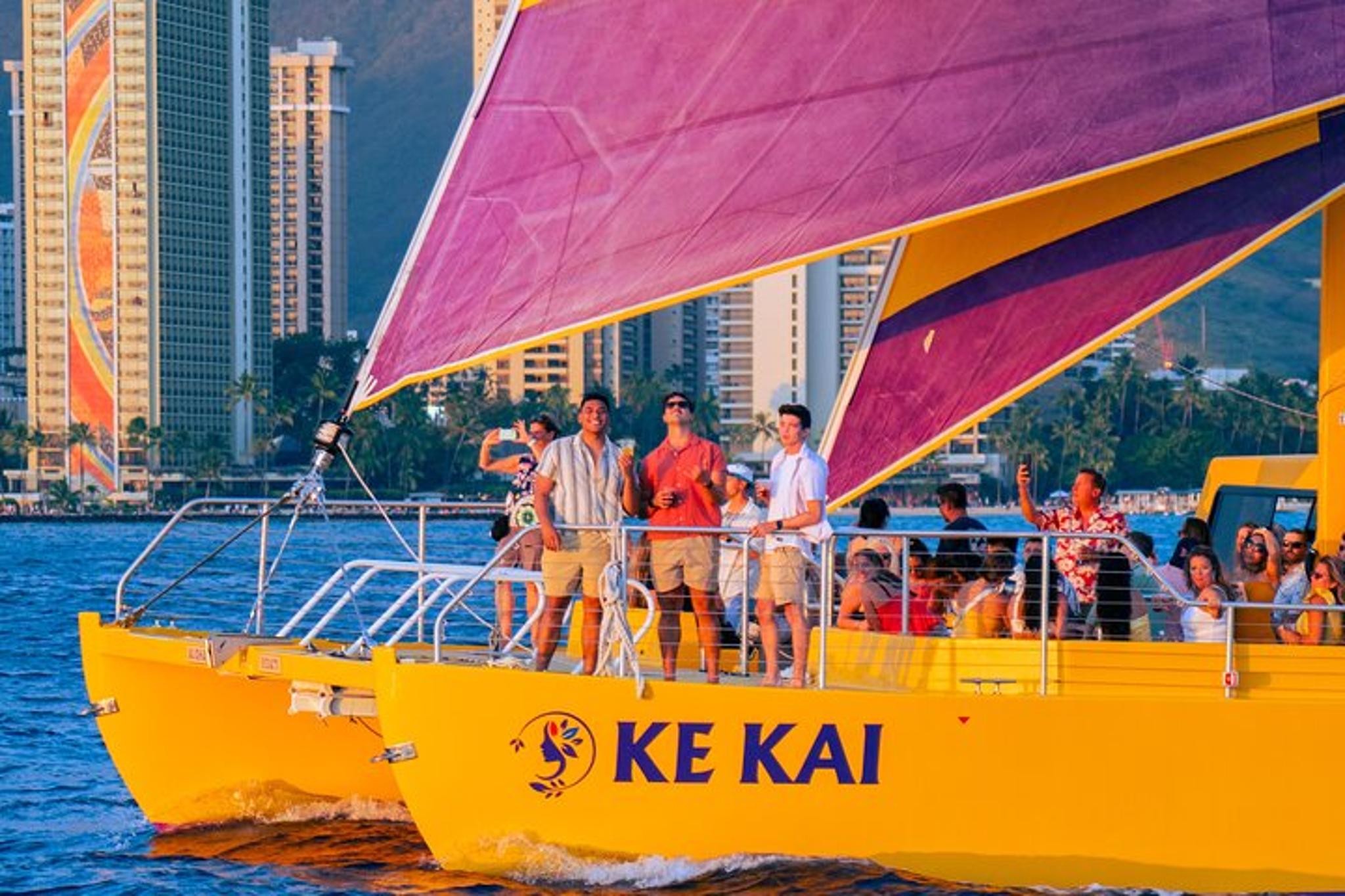 Waikiki Beach Sunset Sail on Ke Kai Catamaran - Image 1