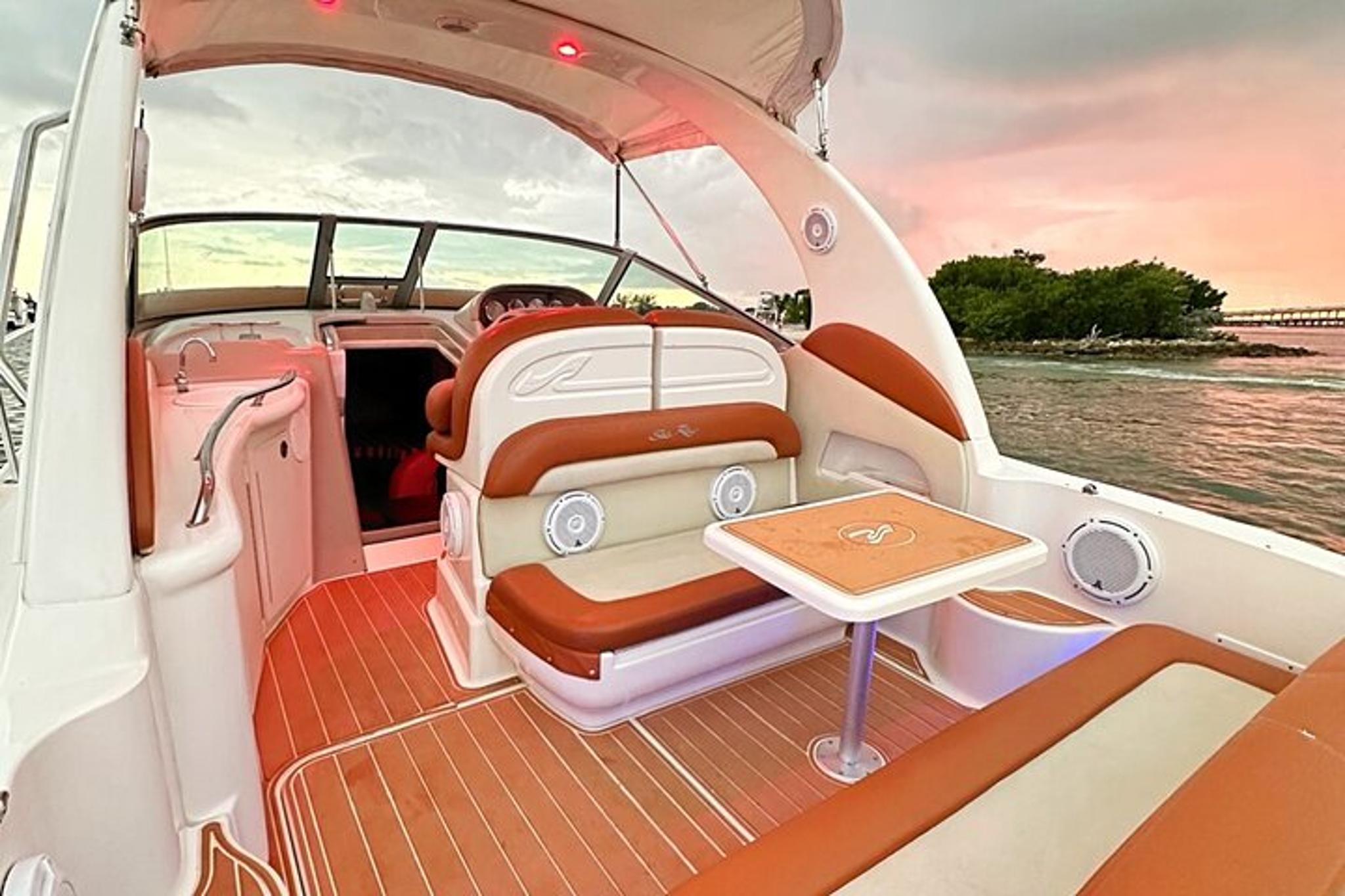 Miami Captained Yacht Rental at Sunset