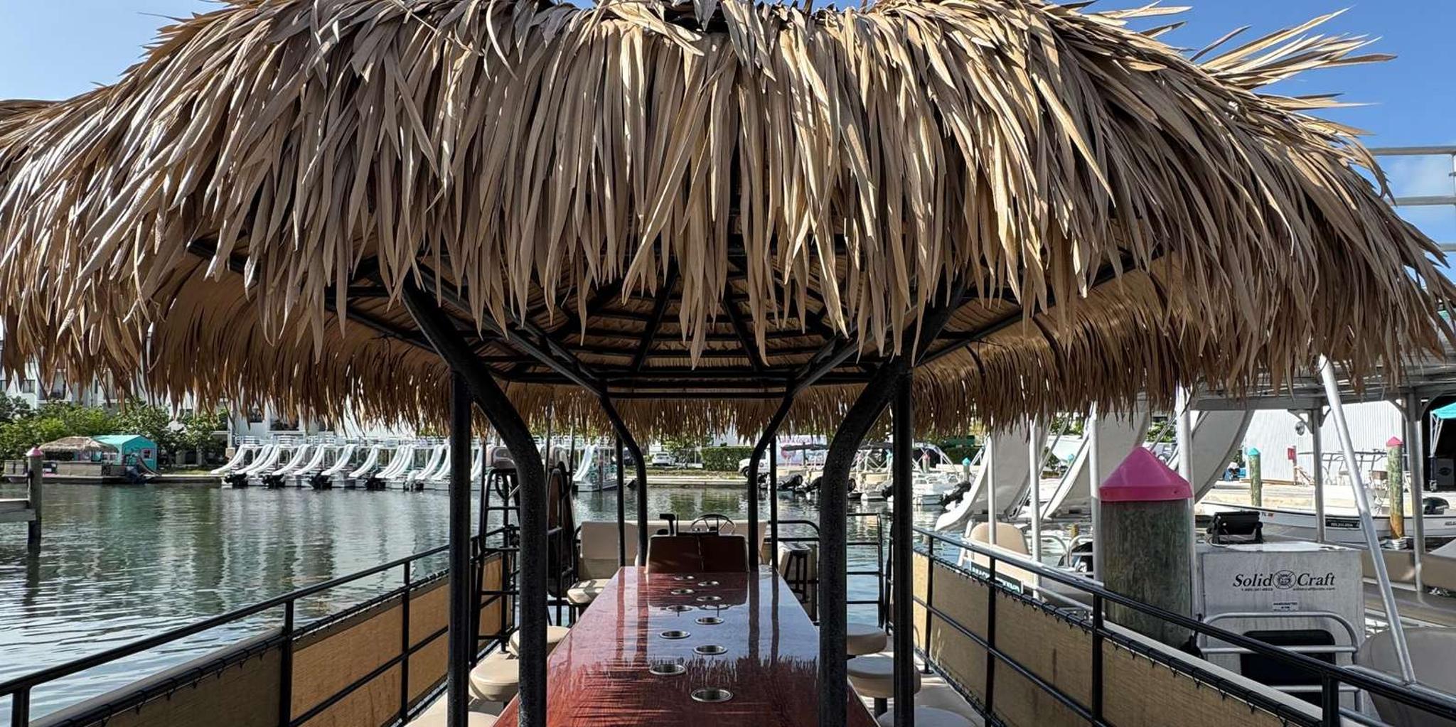 Key West Tiki Party Boat Rental with Slide