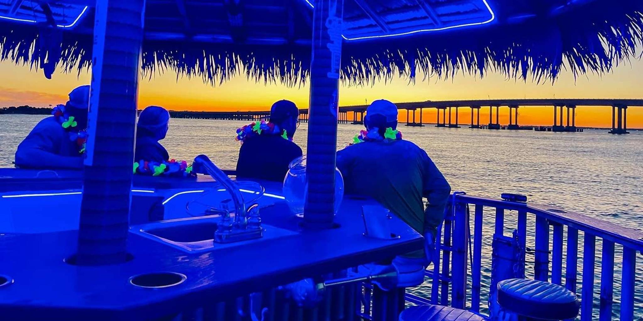 Destin Crab Island Tiki Boat Tour at Sunset - Image 3