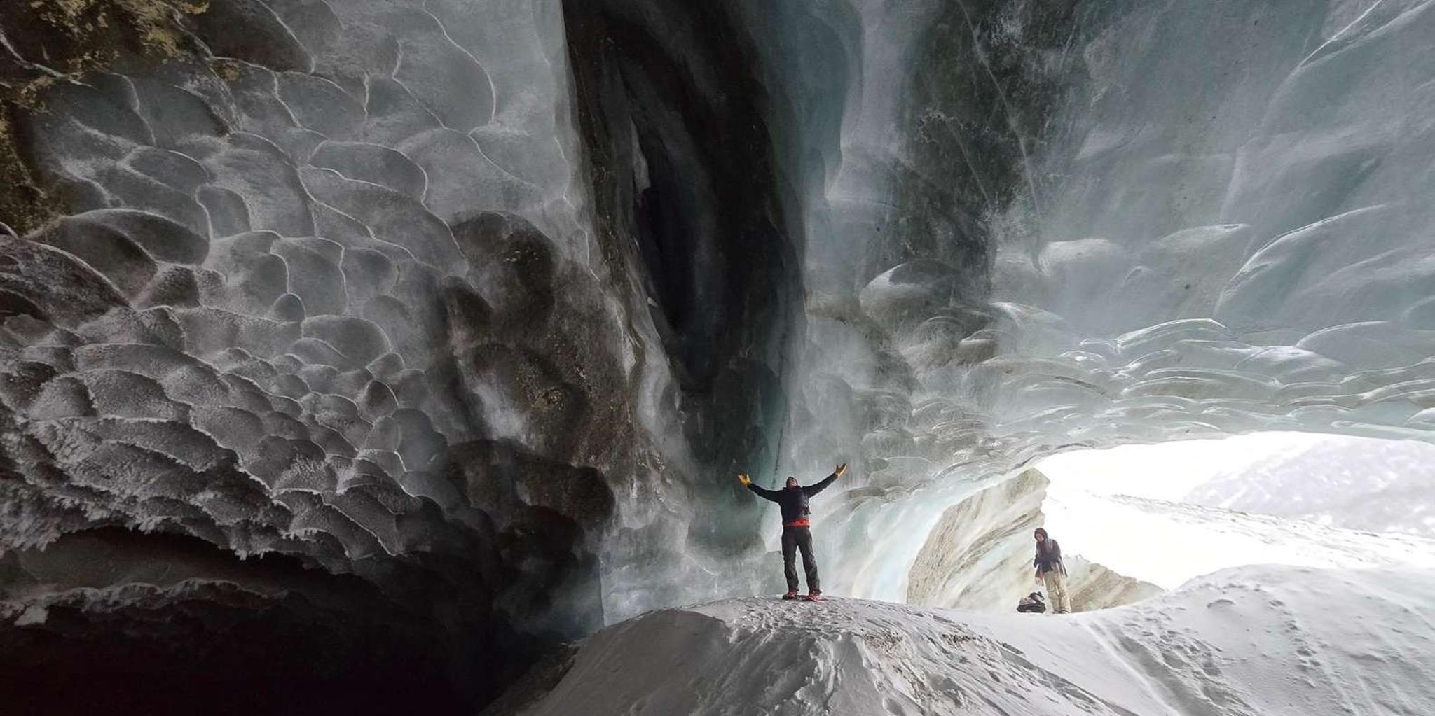 Fairbanks Snowshoe Hike to Castner Glacier Ice Cave