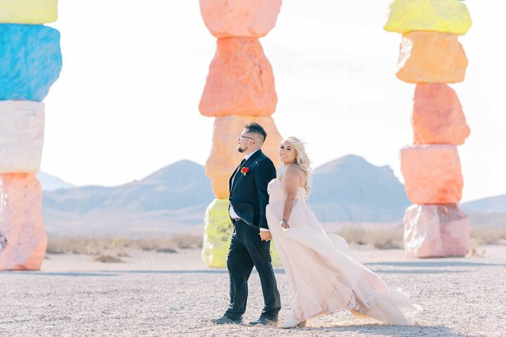 Las Vegas Wedding Ceremony at 7 Magic Mountains - Image 4