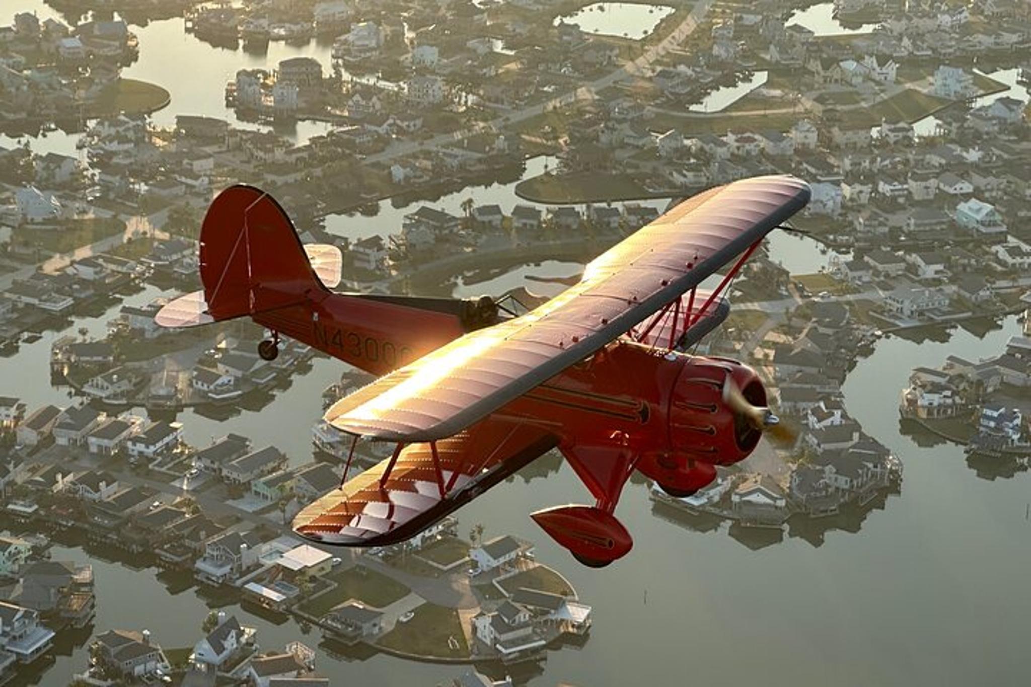Galveston Open Cockpit Biplane Ride