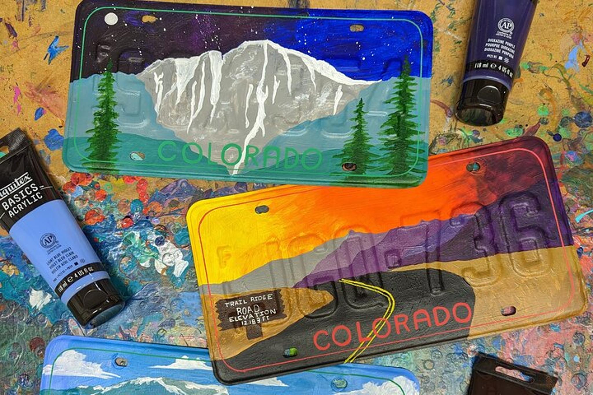 Estes Park Painted License Plate Class