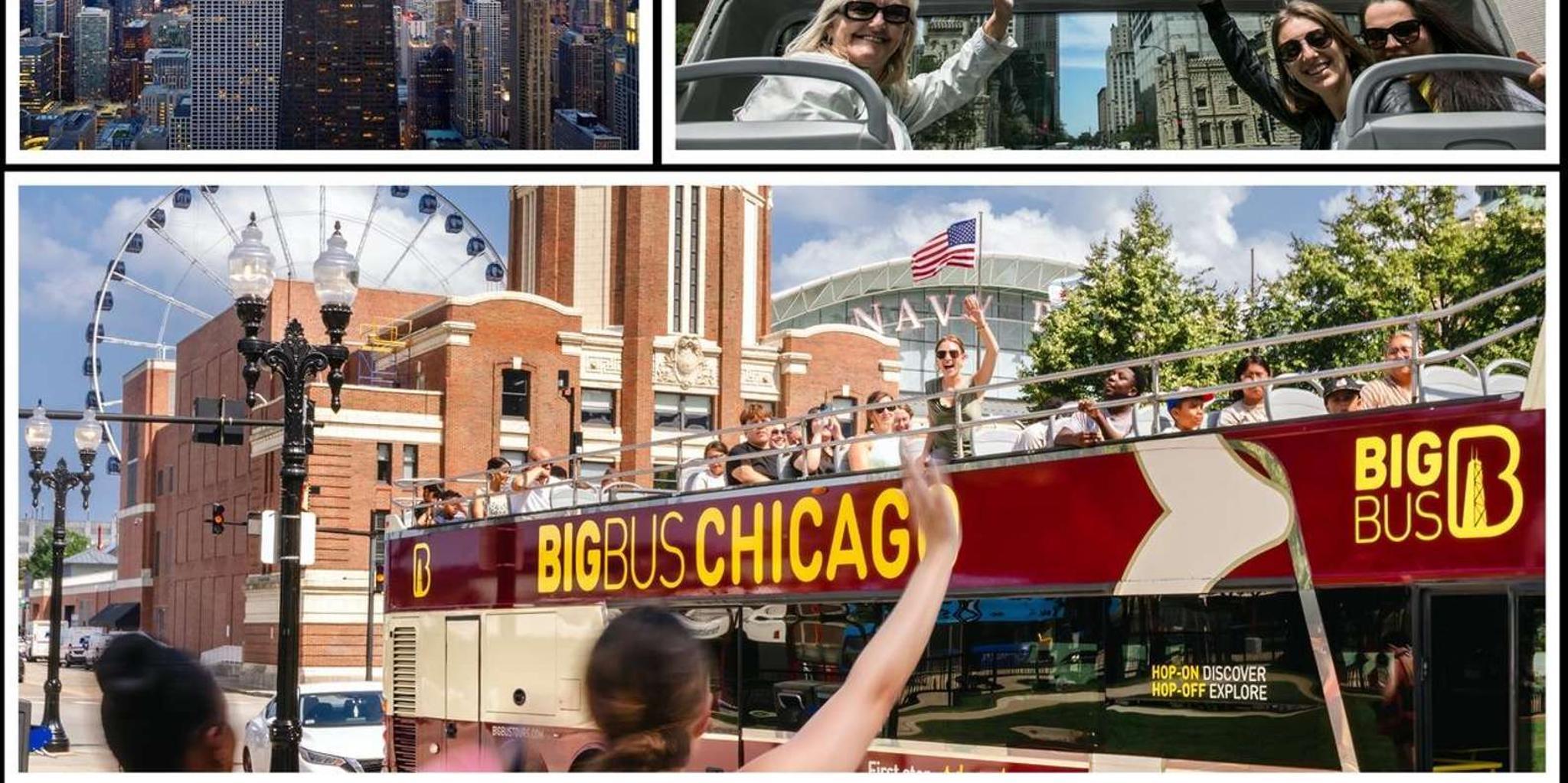 Chicago Hop-on Hop-off Bus Tour and 360 CHICAGO Deck