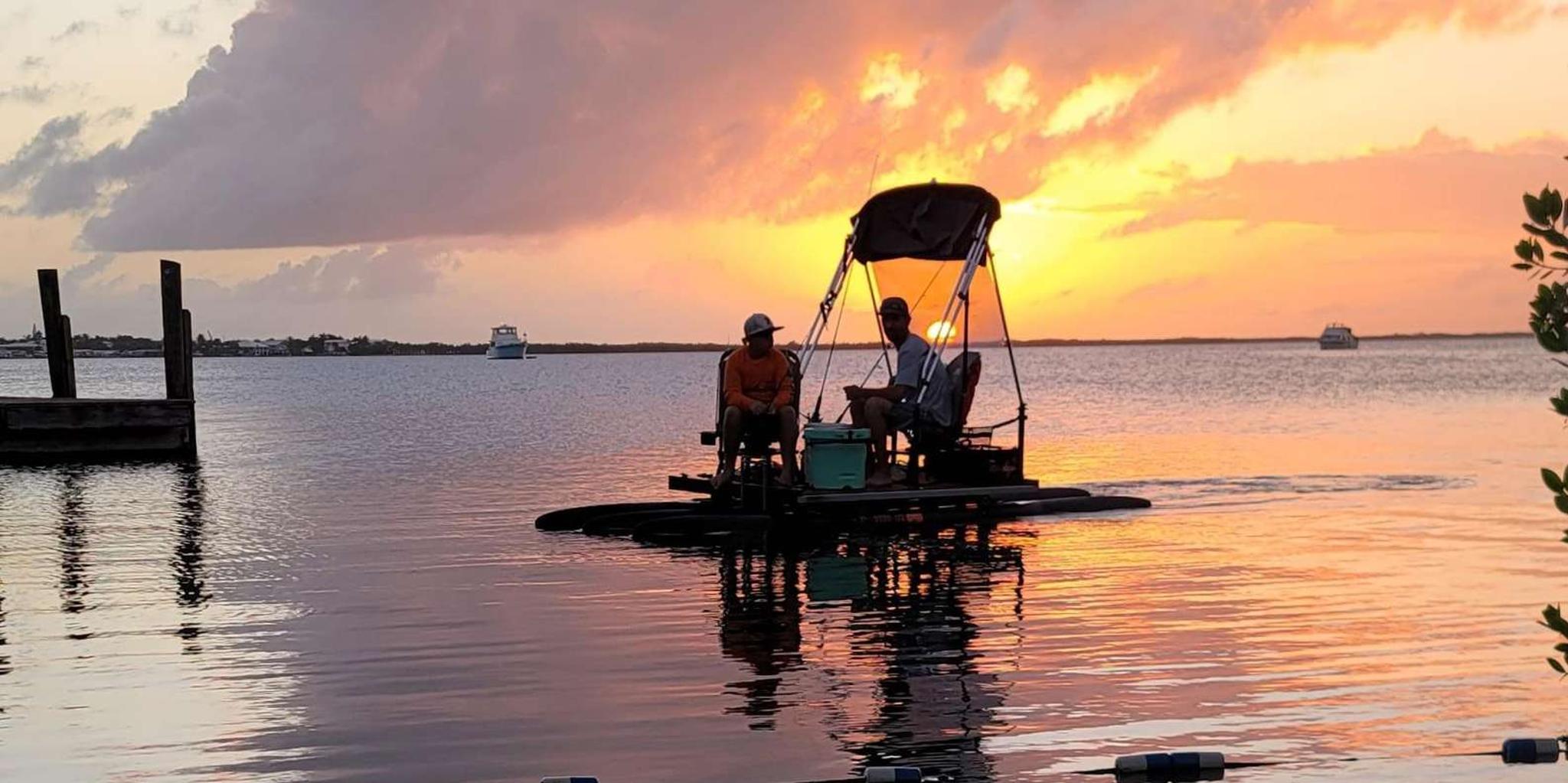 Key Largo Mini Pontoon Boat Tour at Sunset