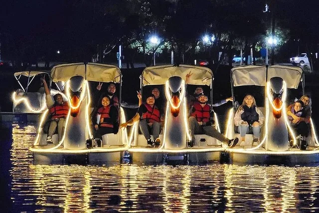 Long Beach Swan Boat Night Ride - Image 1