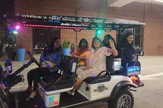 Charlotte Bar Crawl on a Disco Golf Cart
