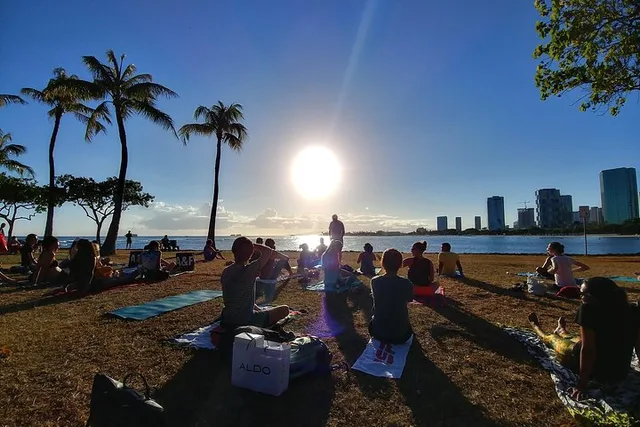 Honolulu Yoga Session at Sunset - Image 1