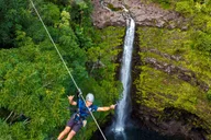 Hilo Zipline Tour Over Waterfall thumbnail 6