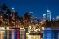 Los Angeles Swan Boat Ride at Night thumbnail 2