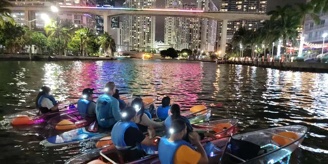Miami LED-Lit Kayak Night Tour - Image 1