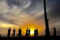 Waikiki Beach Yoga with Diamond Head Backdrop thumbnail 5