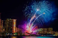 Honolulu Fireworks Sail from Waikiki Beach thumbnail 1