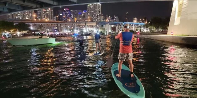 Miami City Lights Night SUP or Kayak Tour - Image 1