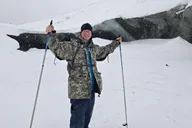Fairbanks Snowshoe Hike to Castner Glacier Ice Cave thumbnail 2
