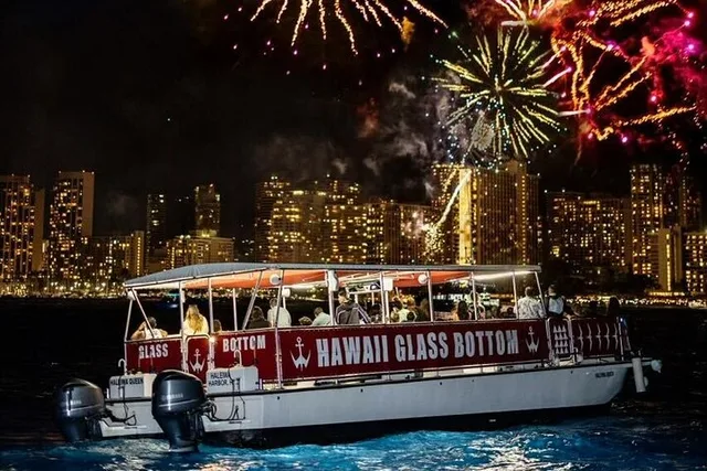Waikiki Glass Bottom Boat Fireworks Tour - Image 1