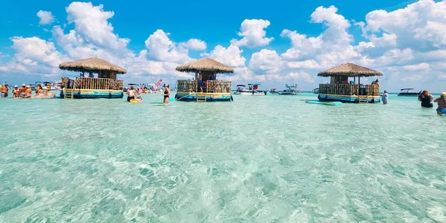 Destin Tiki Boat Tour to Crab Island 2-3 hr - Image 1