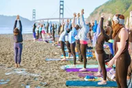 San Francisco Silent Disco Yoga at Baker Beach thumbnail 1