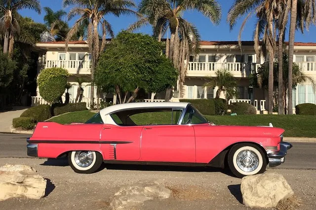 Los Angeles Beach Cities Tour in a 1957 Pink Cadillac - Image 1