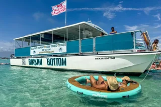 Destin Crab Island Swimming Tour on Bikkini Bottom Boat