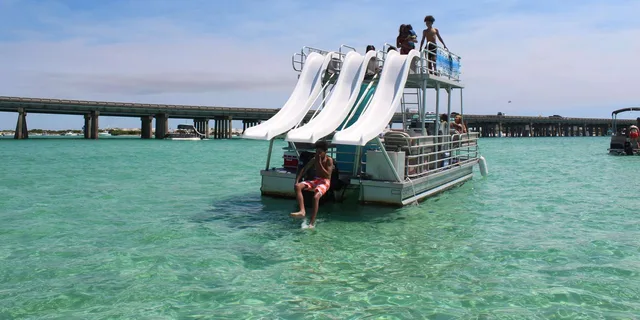 Okaloosa Island Pontoon Boat Rental with Triple Slides - Image 2
