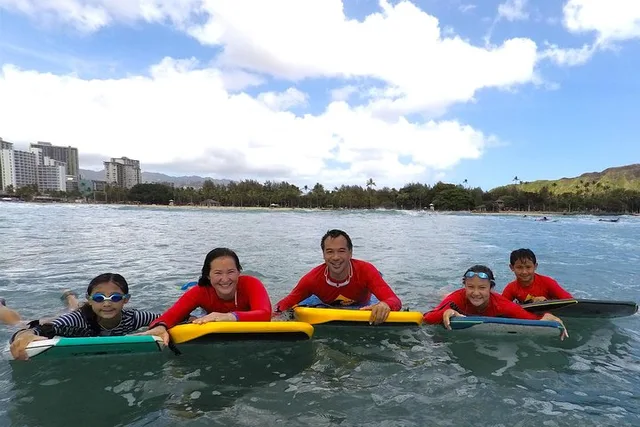 Waikiki Family Bodyboarding Lesson with Shuttle - Image 1