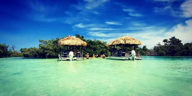Key West Sandbar Cruise on a Tiki Bar Boat 4 hr - Image 1