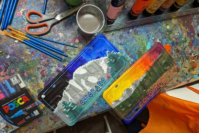 Estes Park Painted License Plate Class - Image 2