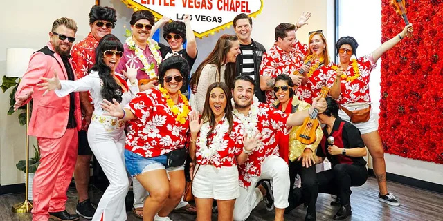 Las Vegas Elvis Themed Wedding with Limousine - Image 3