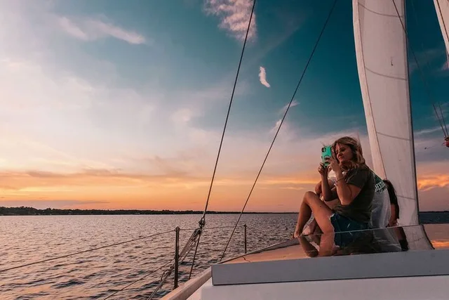 Cocoa Beach Catamaran Sail at Sunset - Image 1