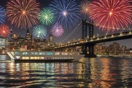 New York Harbor Fireworks Cruise with BBQ Buffet thumbnail 1