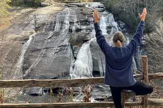 Asheville Waterfall Yoga Hike