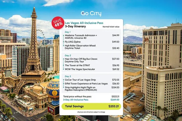 Las Vegas Helicopter Tour and Attractions Pass - Image 3