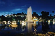 Los Angeles Swan Boat Ride at Night thumbnail 1