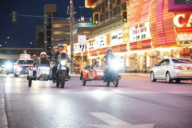 Las Vegas Sidecar Motorcycle Tour at Night - Image 6