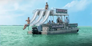 Key West Pontoon Boat Rental with Slides